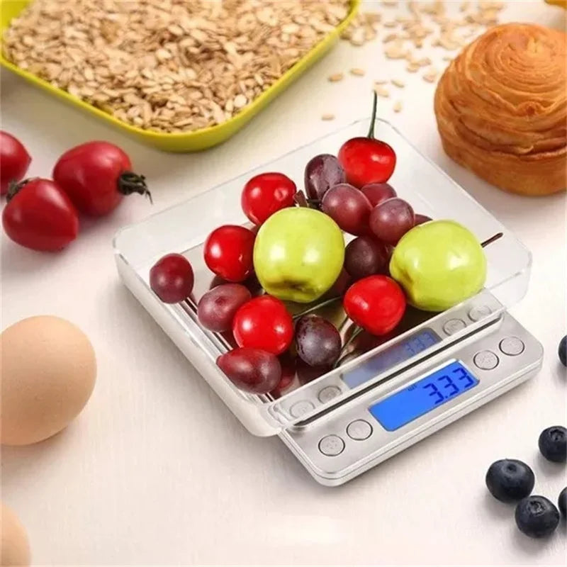 Kitchen Digital Scale Mini Pocket Scale Cooking Food Scale Precision Jewelry Scales with Back-Lit LCD Display PCS Tare Function