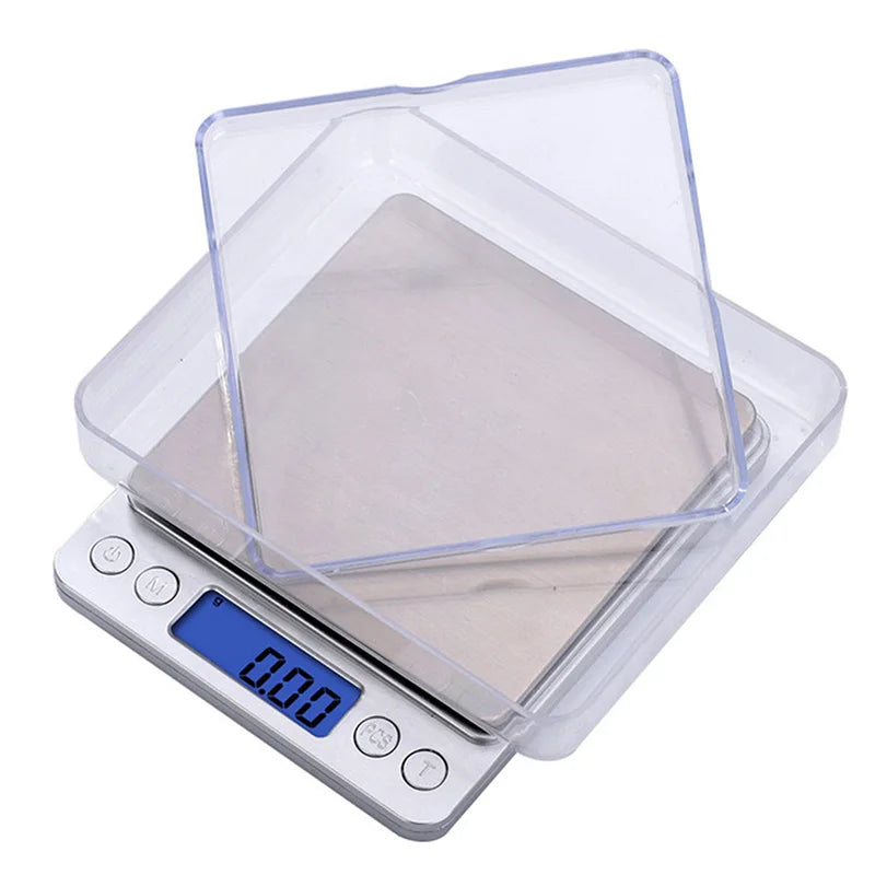 Kitchen Digital Scale Mini Pocket Scale Cooking Food Scale Precision Jewelry Scales with Back-Lit LCD Display PCS Tare Function