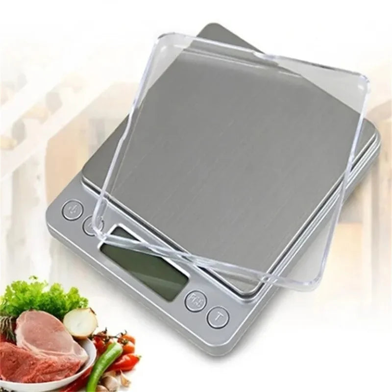 Kitchen Digital Scale Mini Pocket Scale Cooking Food Scale Precision Jewelry Scales with Back-Lit LCD Display PCS Tare Function